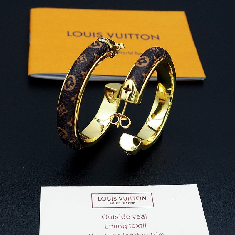 18K Louis Vuitton Signature Earrings
