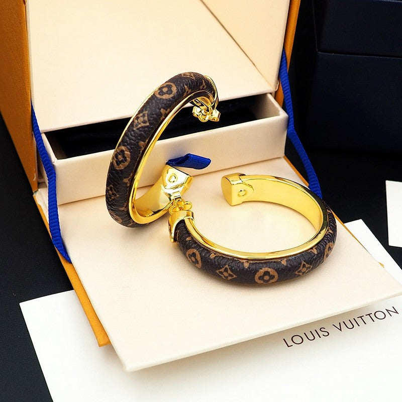 18K Louis Vuitton Signature Earrings